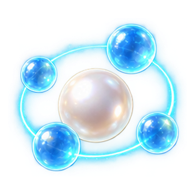 Protective orbiting pearls