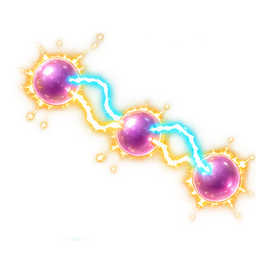 A branching golden spark